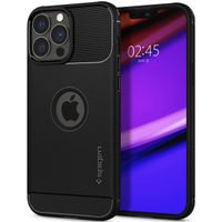 Spigen Rugged Armor Backcover iPhone 13 Pro Max - Zwart