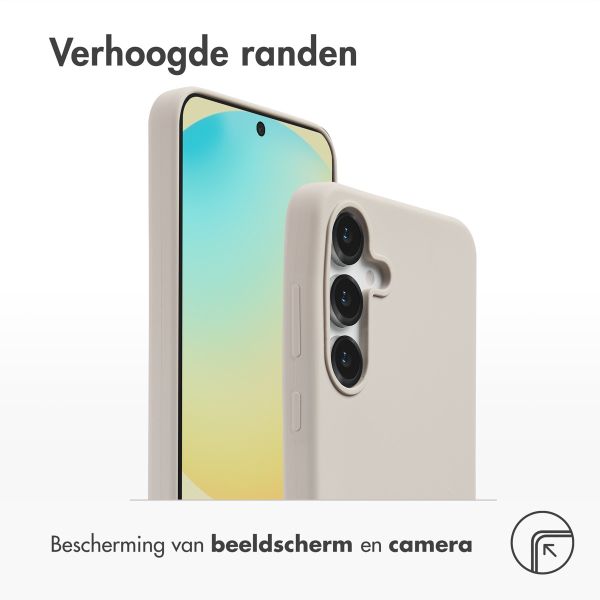 Accezz Liquid Silicone Backcover met MagSafe Samsung Galaxy S25 FE - Stone