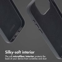 Accezz Leather Back Cover with MagSafe Apple iPhone 15 Pro - Onyx Black