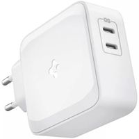 Spigen Dual USB-C Charger - Oplader met 2 USB-C poorten - Met GaN technologie - 65W - Wit