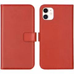 Selencia Echt Lederen Bookcase Apple iPhone 11 - Rood