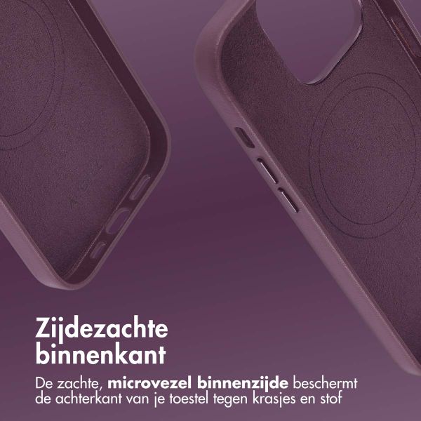 Accezz MagSafe Leather Backcover Apple iPhone 14 Pro - Heath Purple