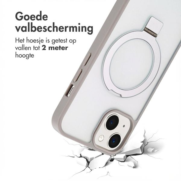 Accezz Ring Stand Backcover met MagSafe Apple iPhone 14 - Grijs