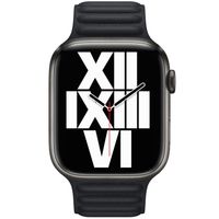 Apple Leather Link Apple Watch | 44/45/46/49 mm - Size S/M - Midnight
