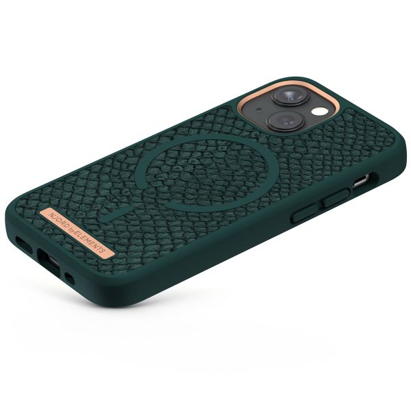 Njorð Collections Salmon Leather MagSafe Case iPhone 13 Mini - Dark Green