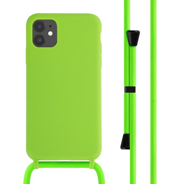 imoshion Siliconen hoesje met koord iPhone 11 - Fluor Groen