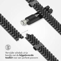Selencia Jubilee stalen bandje Apple Watch Series 1 t/m 9 / SE (38/40/41 mm) | Series 10 / 11 (42 mm) - Zwart