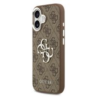 Guess 4G Metal Logo Backcover Apple iPhone 17 - Silver Edge - Brown
