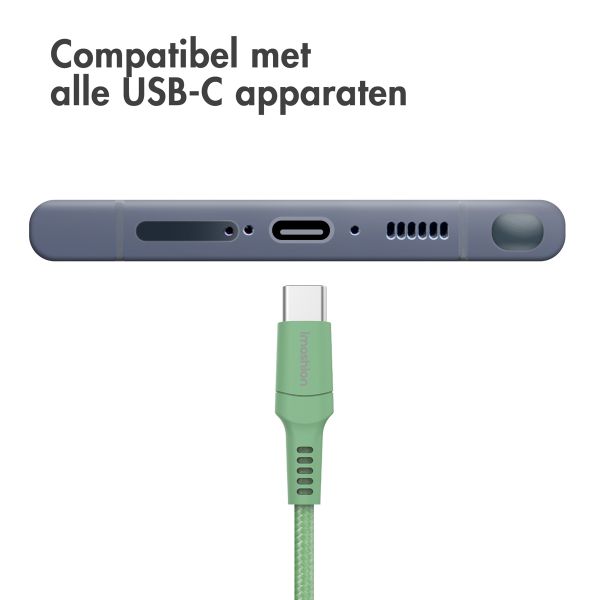 imoshion Braided USB-C naar USB kabel - 2 meter - Groen