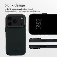 Accezz MagSafe Leather Backcover Apple iPhone 18 Pro / 17 Pro - Onyx Black