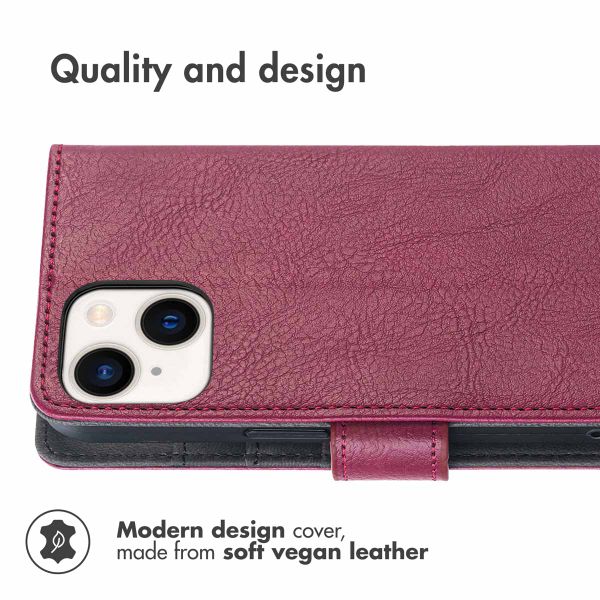 imoshion Luxury Bookcase Apple iPhone 15 - Bordeaux