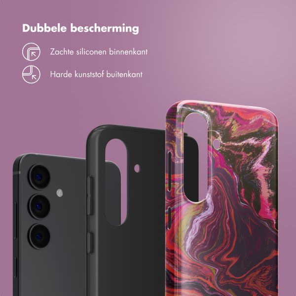 Selencia Vivid Backcover Samsung Galaxy S24 - Marble Purple