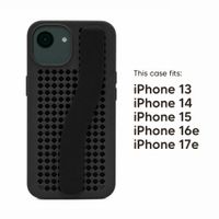 Callbuddy Hoesje met Strap Apple iPhone 17e / 16e / 15 / 14 / 13 - Epic Black