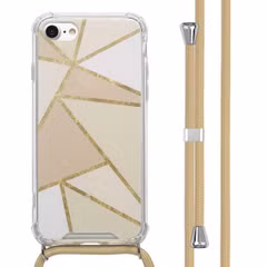 imoshion Design hoesje met koord Apple iPhone SE (2022 / 2020) / 8 / 7 - Beige Graphic