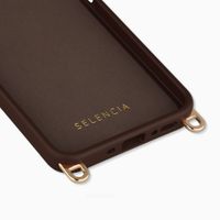 Selencia Rivièra MagSafe Backcover met afneembare haakjes Samsung Galaxy A34 (5G) - Choco Brown
