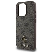 Guess 4G Metal Logo Backcover MagSafe iPhone 15 Pro - Bruin