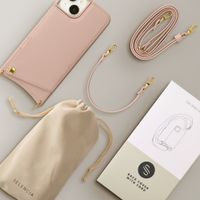 Selencia Nova Telefoonhoes met Koord en Pashouder Apple iPhone 14 / 13 - Dusty Rose