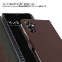 Selencia Echt Lederen Bookcase Samsung Galaxy A14 (5G/4G) - Bruin