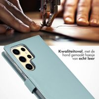 Selencia Echt Leren Bookcase Samsung Galaxy S25 Ultra - Air Blue