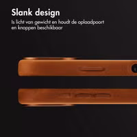 Accezz Vintage Leather Magsafe Backcover Apple iPhone 16 - Tabacco Cognac