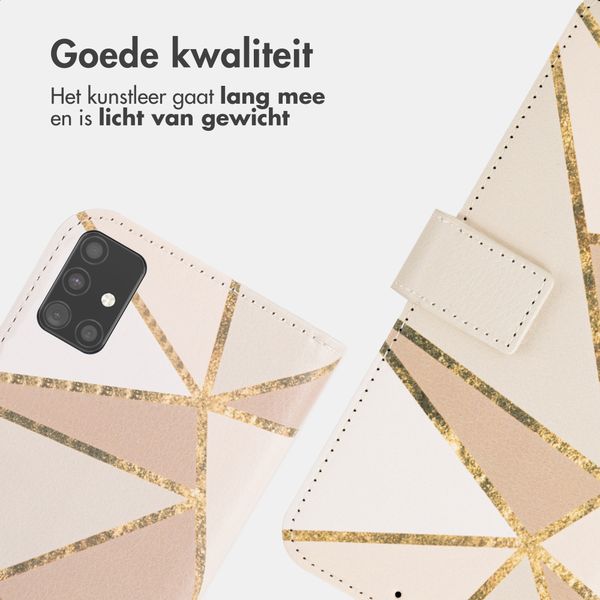 imoshion Design Bookcase Samsung Galaxy A51 - Beige Graphic