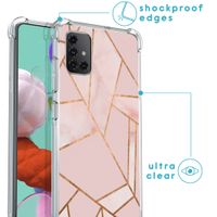 imoshion Design hoesje met koord Samsung Galaxy A51 - Grafisch Koper - Roze / Goud