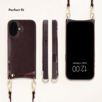 Selencia Nova Phone Case with Cord and Card Holder Apple iPhone 17 - Checks
