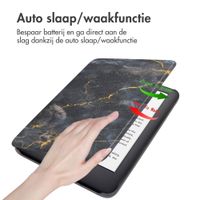 imoshion Design Slim Hard Case Bookcase Amazon Kindle (2024) / Amazon Kindle (2022) 11th gen - Black Marble