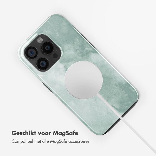Selencia Vivid Backcover met MagSafe Apple iPhone 15 Pro - Marble Grayed Jade