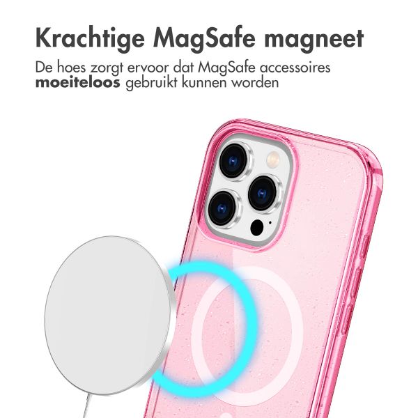 imoshion Sparkle Backcover met MagSafe Apple iPhone 16 Pro - Glitter Roze