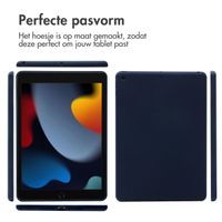 Accezz Liquid Silicone Backcover Apple iPad 9 (2021) 10.2 inch / iPad 8 (2020) 10.2 inch / iPad 7 (2019) 10.2 inch - Donkerblauw