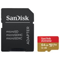 SanDisk microSD Extreme - 64GB - Inclusief RescuePro Deluxe - UHS-I/U3/Full HD/4K UHD