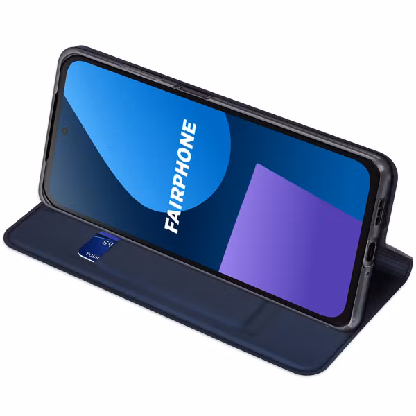Dux Ducis Slim Softcase Bookcase Fairphone 5 - Donkerblauw