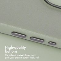 Accezz Leather Back Cover with MagSafe Apple iPhone 15 - Light Grey
