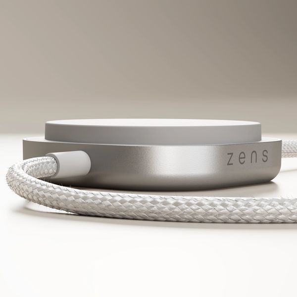Zens Pro 2 USB-C Kabel met Draadloze Oplader voor telefoon / earbuds - MagSafe en Qi2 - Wit