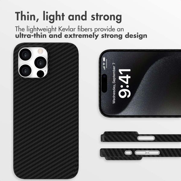 Accezz MagSafe Kevlar® Back Cover Apple iPhone 15 Pro Max - Black