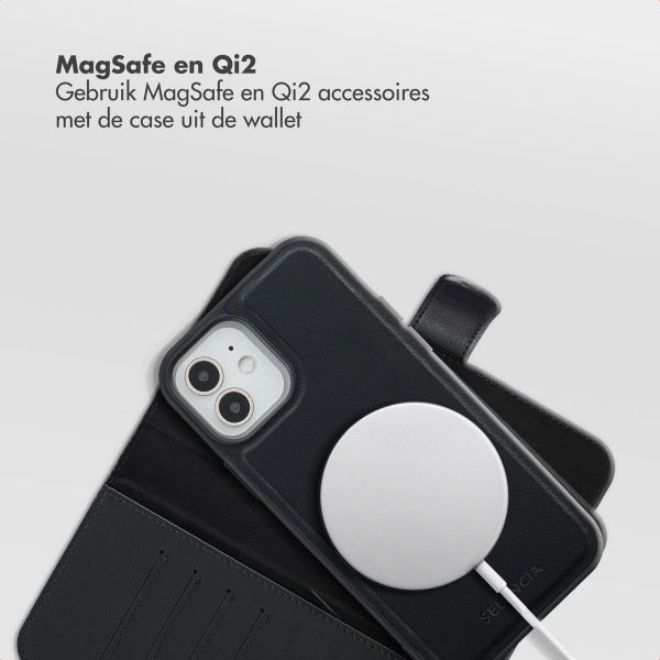 Selencia Olyn Uitneembare Bookcase met MagSafe Apple iPhone 12 (Pro) - Zwart