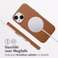 Accezz MagSafe Leather Backcover Apple iPhone 15 - Sienna Brown