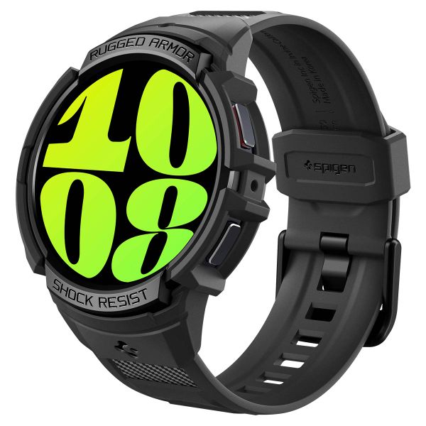 Spigen Rugged Armor Pro Case voor de Samsung Galaxy Watch 6 44 mm Black Smartphonehoesjes