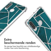 imoshion Design hoesje met koord Huawei P30 Lite - Petrol Green Graphic