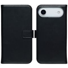 Selencia Echt Leren Bookcase Apple iPhone 17 Air - Zwart