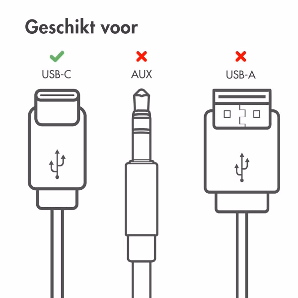 imoshion Oordopjes - Bedrade oordopjes - USB-C aansluiting - Zwart