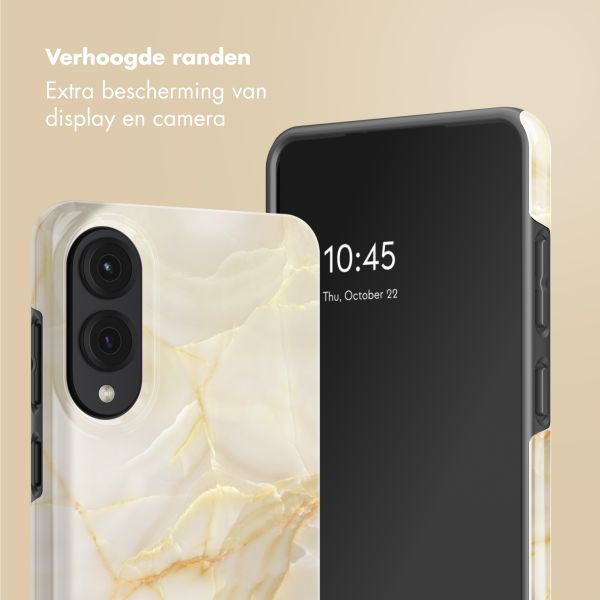 Selencia Vivid Backcover Samsung Galaxy S25 Edge - Golden Beige Marble