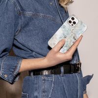 Selencia Maya Fashion Backcover iPhone Xs / X - Marble Blue