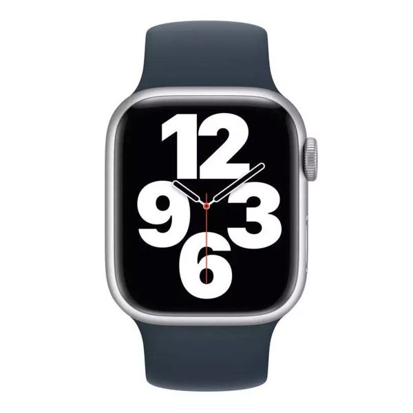 Apple Siliconen solobandje Apple Watch | 38/40/41/42 mm - Maat 3 - Storm Blue