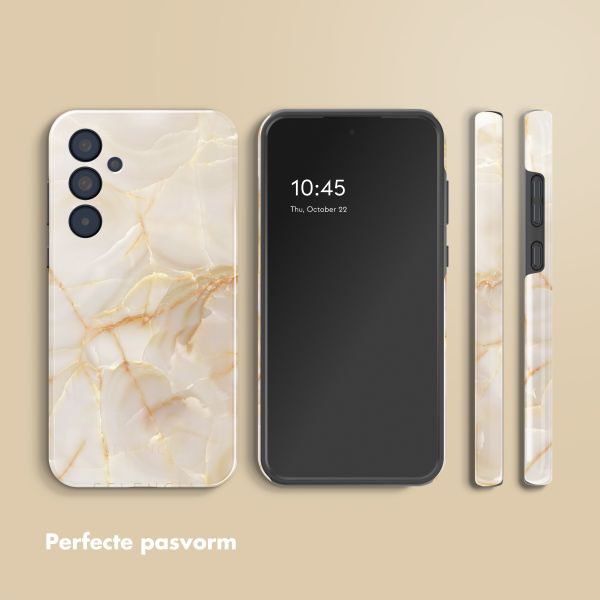 Selencia Vivid Tough Backcover Samsung Galaxy A35 - Golden Beige Marble