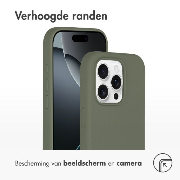 Accezz Liquid Silicone Backcover met MagSafe iPhone 16 Pro - Cooper Green