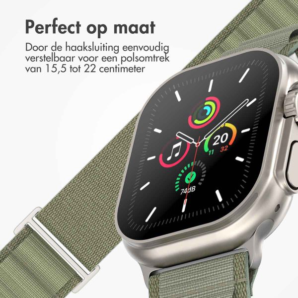 imoshion Nylon Alpine bandje Apple Watch Series 1 t/m 11 / SE / Ultra (44/45/46/49 mm) - Olive Green