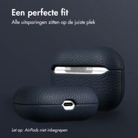 Accezz Echt Leren Case AirPods Pro - Donkerblauw