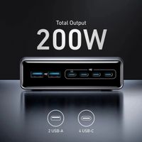 Anker Prime Charger 200 watt GaN | Dockingstation met 6 poorten